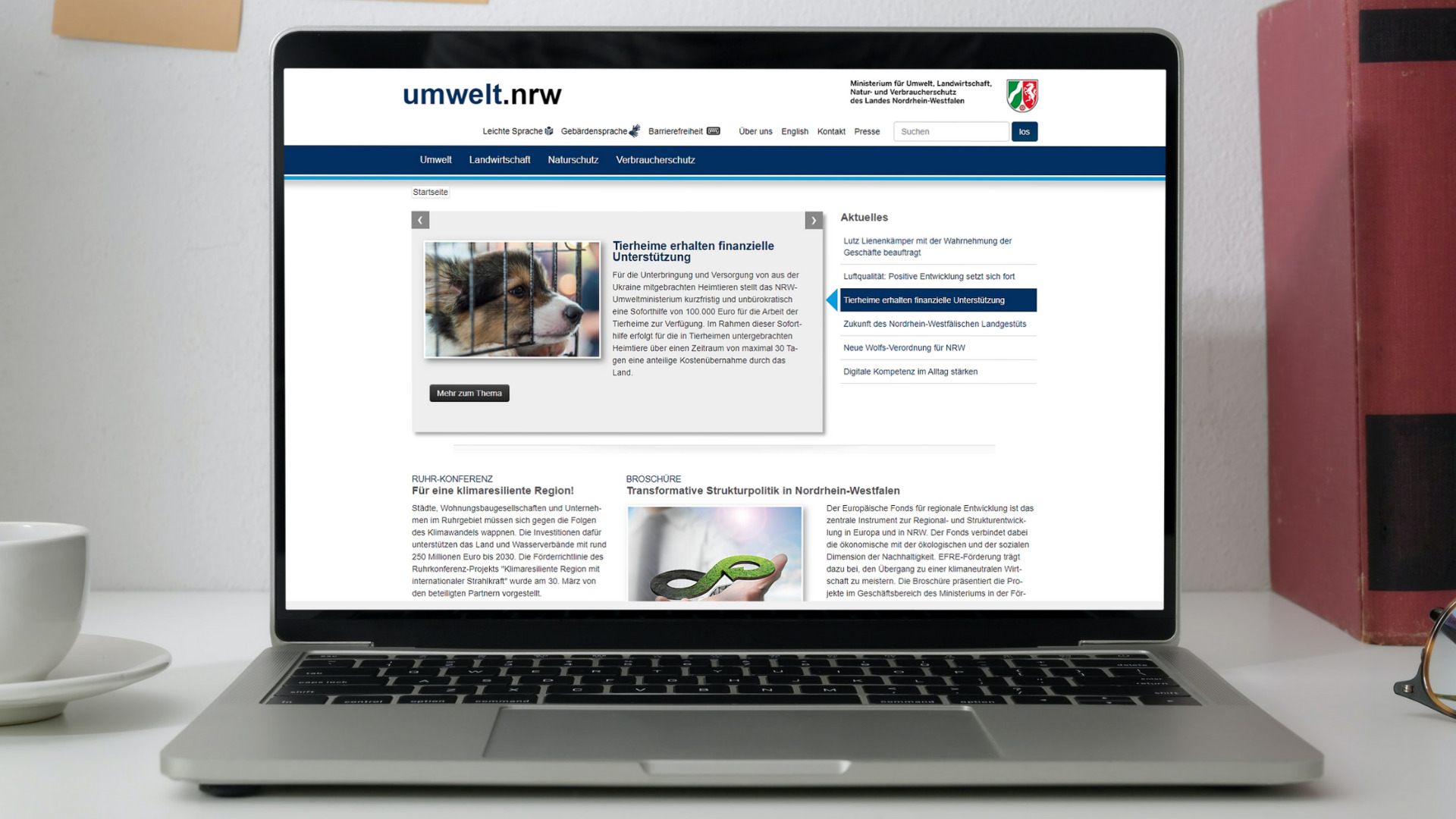 Suchmaschinen- und Websiteoptimierung für das Umweltministerium NRW
