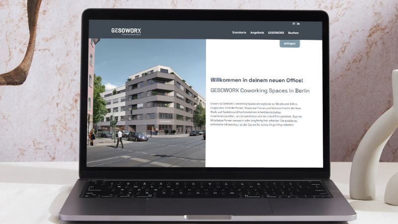 Kompletten Webauftritt für GESOWORX Coworking Spaces Berlin
