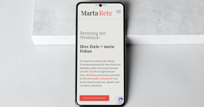 Websitentwicklung und Webdesign für Marta Retz