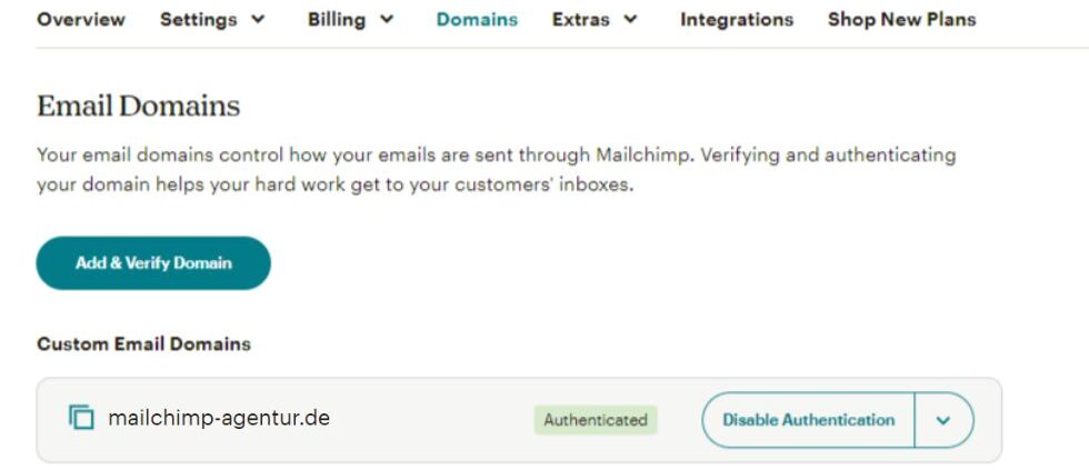 How to Domain-Authentifizierung in Mailchimp