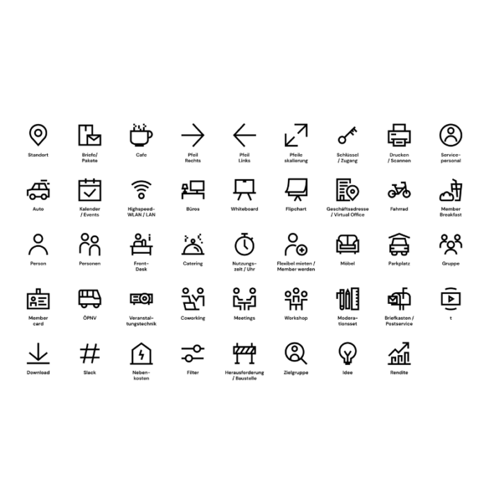 worqs Coworking - Icons Palette