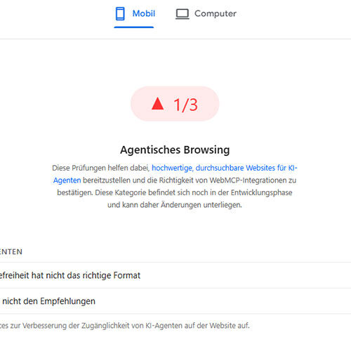 PageSpeed Insights prüft jetzt auf Best Practices zur Verbesserung der Zugänglichkeit von KI-Agenten